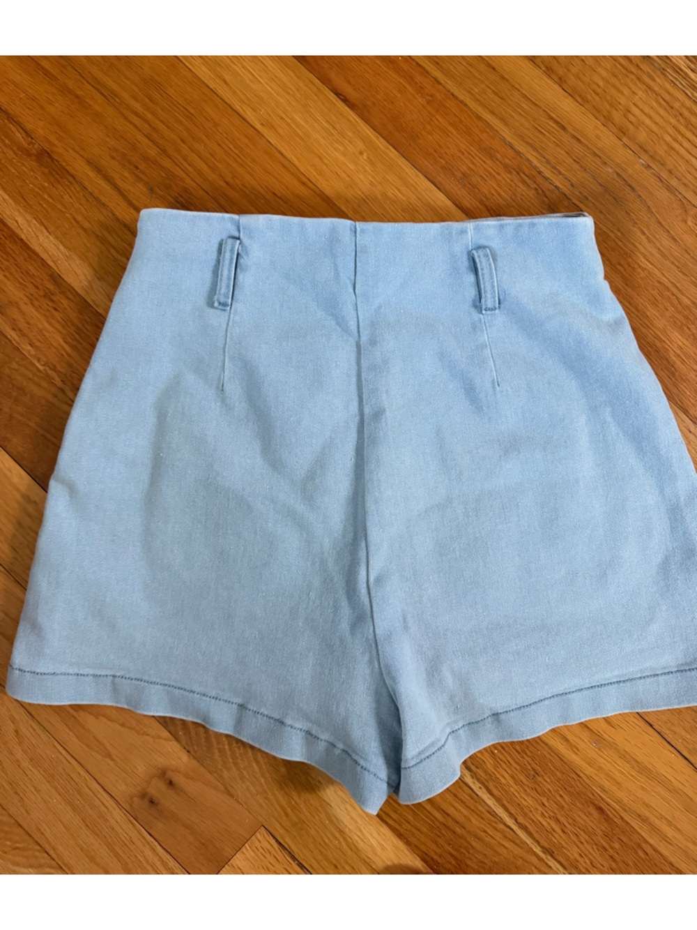 Altar'd State Light Blue Wrap-Front Skort - Picture 3 of 4